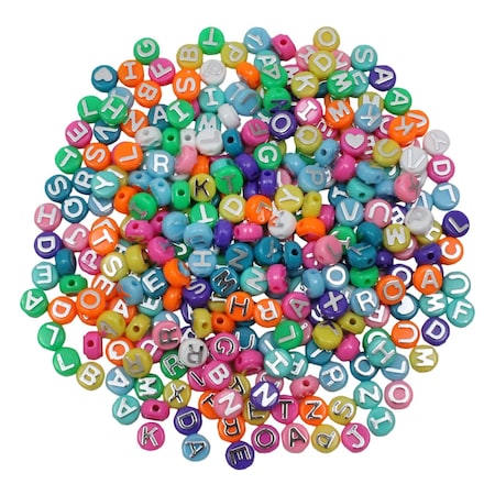 Hygloss Products ABC Beads, Colored, PK900 69300
